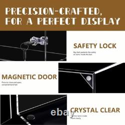 Acrylic Display Case with Lock Secure Storage for Figures, Collectibles & Jewe Acrylic Display Case with Lock Secure Storage for Figures, Collectibles & Jewe