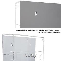 Acrylic Display Case with Mirrored Back 5 Tier Dust-Proof Organizer for Mini F