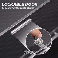 Acrylic Electric Guitar Display Case, Wall Mounted, Lockable UV-Protected Sto