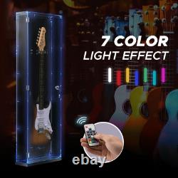 Acrylic Electric Guitar Display Case, Wall Mounted, Lockable UV-Protected Sto