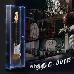 Acrylic Electric Guitar Display Case, Wall Mounted, Lockable UV-Protected Sto