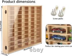 Acrylic Model Car Display Case Wall Mount 1/64 Cars Box Solid Wood Display Store