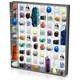 Acrylic Rock Display Case Adjustable 72 Grids Mirrored Crystal Display Cabinet