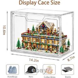 Acrylic Stackable Storage Bins With Lids Clear Display Case Collectibles Handbags