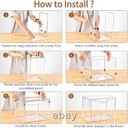 Acrylic Stackable Storage Bins With Lids Clear Display Case Collectibles Handbags