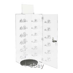 Acrylic Sunglasses Organizer Rotating Lockable Sunglass Display Case Clear