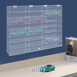 Acrylic Toy Car Display Case Clear Display Box Wall Mounted Toy Display 24 Grids