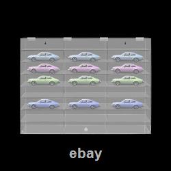 Acrylic Toy Car Display Case Clear Display Box Wall Mounted Toy Display 24 Grids