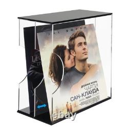 Acrylic Vinyl Record Storage Display Case, Albums Holder Stand, Black with Cl