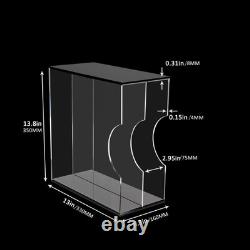 Acrylic Vinyl Record Storage Display Case, Albums Holder Stand, Black with Cl