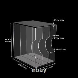 Acrylic Vinyl Record Storage Display Case, Albums Holder Stand, Black with Cl