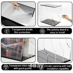 Acrylic Vinyl Record Storage Display Case, Albums Holder Stand, Black with Cl