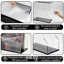 Acrylic Vinyl Record Storage Display Case, Albums Holder Stand, Black with Cl