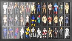 Action Figure Display Case 3.75 Figurine Toy Shelf Showcase Wood 36 Pcs Holder