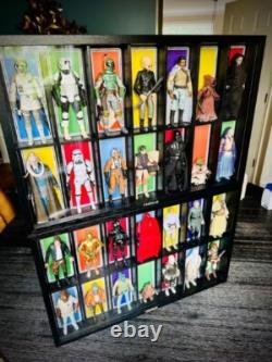 Action Figure Display Case 6 Figurine 1/12 Toy Shelf Wood 14 Pcs Holder Cabinet