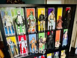 Action Figure Display Case 6 Figurine 1/12 Toy Shelf Wood 14 Pcs Holder Cabinet