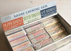 Adams Tutti Frutti Metal Display Antique Counter Store sign tray Vintage Gum