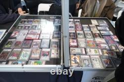 Aluminum Acrylic Clear Top Display Locking Travel Case Trading Coin/Card/Jewelry