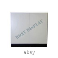 Aluminum Framed 70 Inch Tempered Glass Tower Display Showcase with Lock & LED