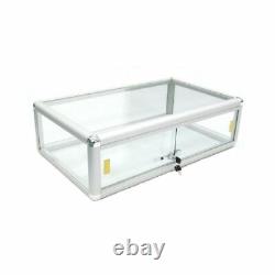 Aluminum Framed Tempered Glass Counter Top Display Case with Front Lock