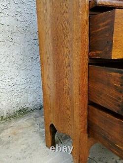 American Oak Mercantile Store Display Cabinet Bowed Glass CA 1880's Refinished