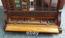 Antique 1880s J. P. COATS Country Store THREAD Spools ROTATING DISPLAY CABINET