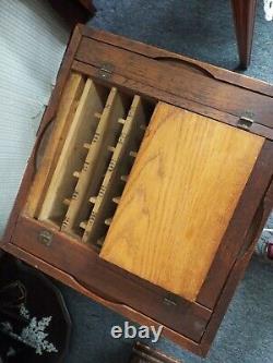 Antique 1880s J. P. COATS Country Store THREAD Spools ROTATING DISPLAY CABINET