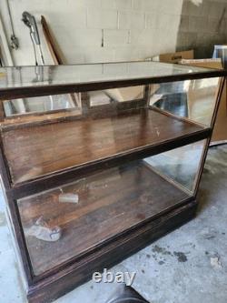Antique 1910 General Store Mercantile Display Case Oak/Glass Original Rare