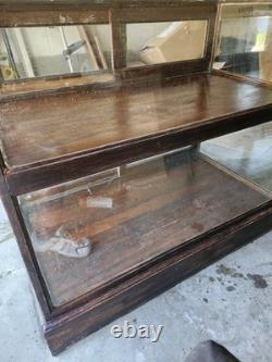 Antique 1910 General Store Mercantile Display Case Oak/Glass Original Rare