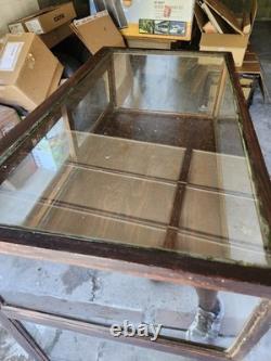 Antique 1910 General Store Mercantile Display Case Oak/Glass Original Rare