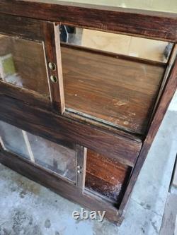 Antique 1910 General Store Mercantile Display Case Oak/Glass Original Rare
