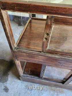 Antique 1910 General Store Mercantile Display Case Oak/Glass Original Rare