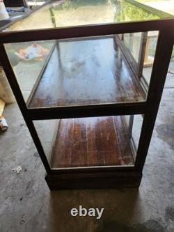Antique 1910 General Store Mercantile Display Case Oak/Glass Original Rare