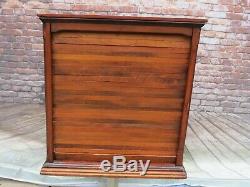 Antique 19th C. Roll Top Cheese Display Case General Store Mercantile Cabinet