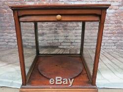 Antique 19th C. Roll Top Cheese Display Case General Store Mercantile Cabinet