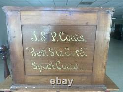 Antique 6-drawer Spool Cabinet J. S. P. Coats country store cabinet