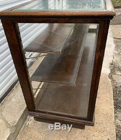 Antique 8' General Company Store Candy Display Case Oak Glass Searight Mine PA