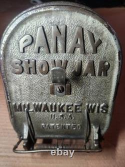 Antique American Panay Horizontal Show Jar Store Display Case Candy With Glass