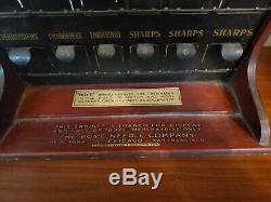 Antique BOYE NEEDLE Countertop Store Display Case Sewing Cabinet Advertising