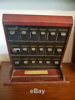 Antique BOYE NEEDLE Countertop Store Display Case Sewing Cabinet Advertising