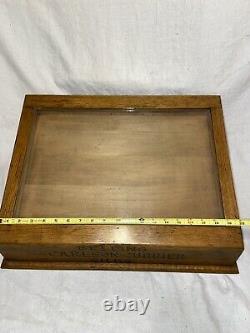 Antique Belding Carlson-Currier Silks/Sewing Cabinet Display Case General Store