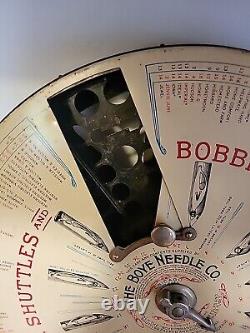 Antique Boye Brand Needle Company Store Counter Display Case Needles & Shuttles