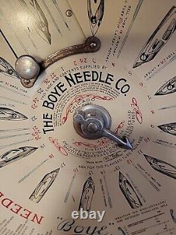 Antique Boye Brand Needle Company Store Counter Display Case Needles & Shuttles