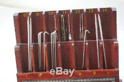 Antique Boye Needle Co Store Display Crochet Hooks 1919 Wood Advertising Case