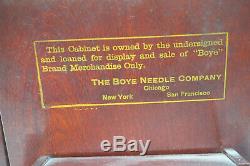 Antique Boye Needle Co Store Display Crochet Hooks 1919 Wood Advertising Case