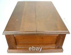 Antique CLARKS Sewing Spool Cotton Oak 2 Drawer Store Display Cabinet Original