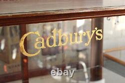 Antique Cadburys Chocolate Advertising Showcase General Store Display Case Candy