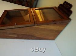 Antique Circa 1900-1920 Wood Tabletop Store Display Case Lowney's Chocolates