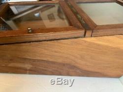 Antique Circa 1900-1920 Wood Tabletop Store Display Case Lowney's Chocolates