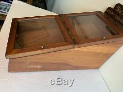 Antique Circa 1900-1920 Wood Tabletop Store Display Case Lowney's Chocolates